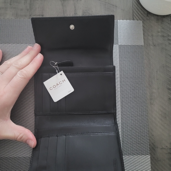 NWT FIRM Coach 1941 Black Canvas Wallet - Picture 3 of 8